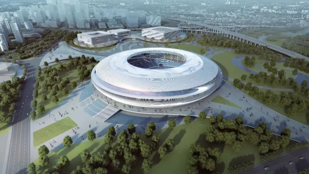 成都大運會主場館進入鋼結構施工，“飛碟”造型顯雛形