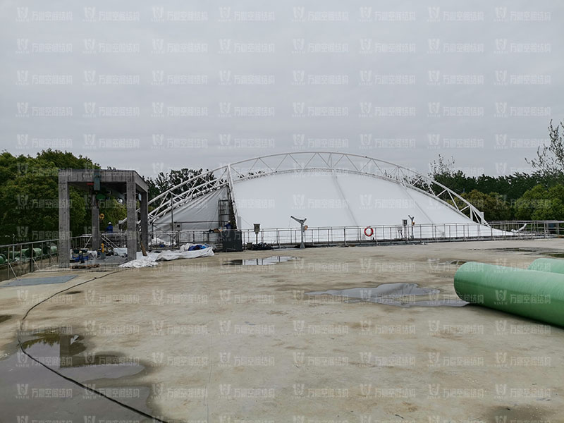 淮安鹽化新材料產業園區污水處理廠膜結構項目竣工