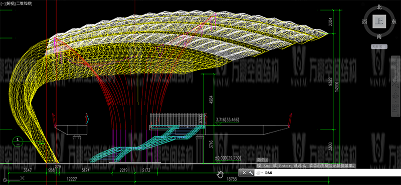 威海經貿交流中心工程-大貝殼項目鋼結構施工中