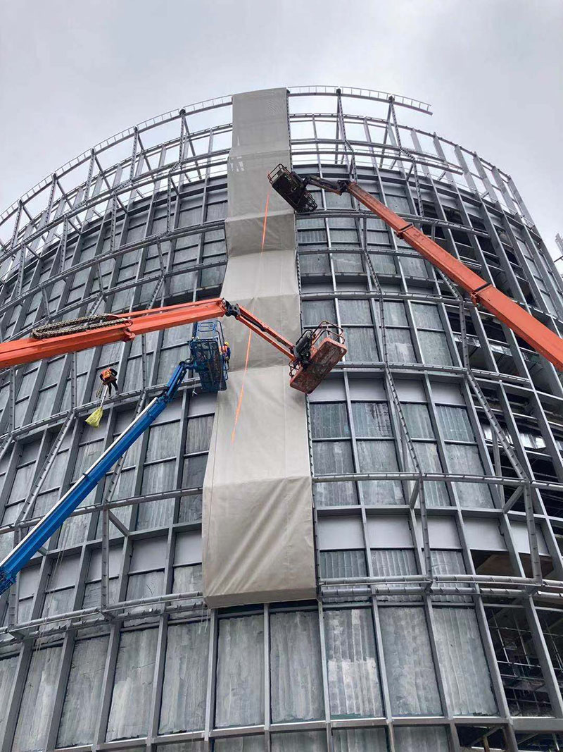 萬豪空間結(jié)構(gòu)員工到紹興國(guó)際會(huì)展中心PTFE外立面網(wǎng)格膜項(xiàng)目學(xué)習(xí)交流