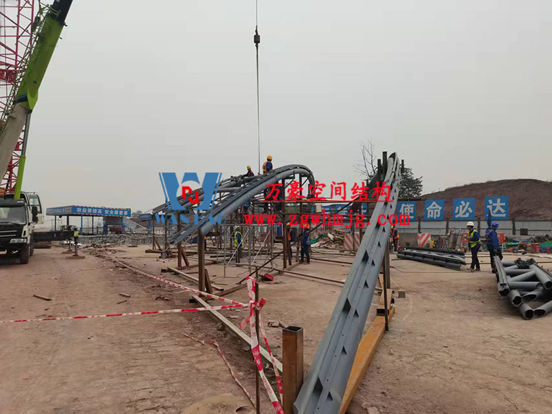 2023年亞洲杯主辦場地重慶龍興足球場異型鋼結構項目