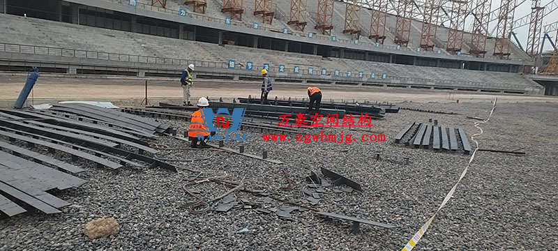 襄陽奧體中心膜結構工程開始施工 襄陽奧體中心膜結構工程開始施工