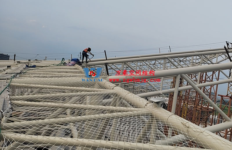 襄陽奧體中心膜結構工程開始施工 襄陽奧體中心膜結構工程開始施工