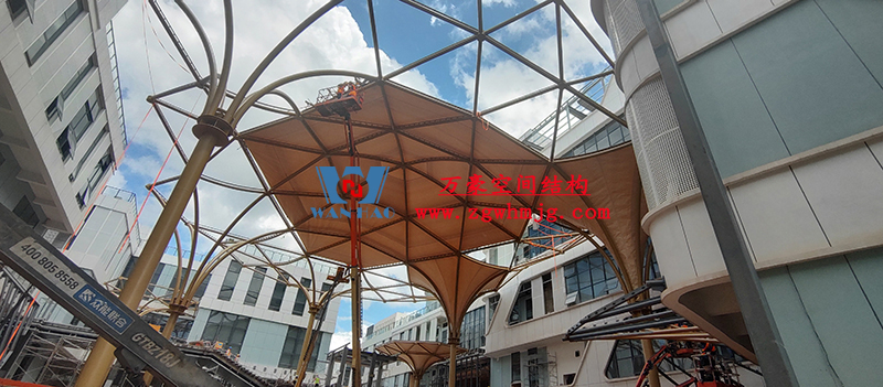 中國東盟特色商品匯聚中心膜鋼構工程完工