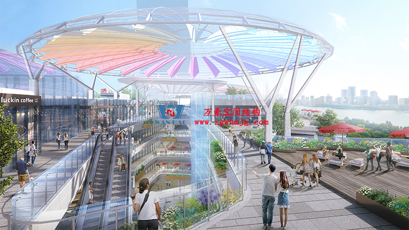 明宇廣場6號(hào)地塊商業(yè)(萬達(dá)廣場)改造項(xiàng)目鋼膜結(jié)構(gòu)ETFE蓋頂天幕工程進(jìn)入鋼結(jié)構(gòu)吊裝階段 明宇廣場6號(hào)地塊商業(yè)(萬達(dá)廣場)改造項(xiàng)目鋼膜結(jié)構(gòu)ETFE蓋頂天幕工程進(jìn)入鋼結(jié)構(gòu)吊裝階段