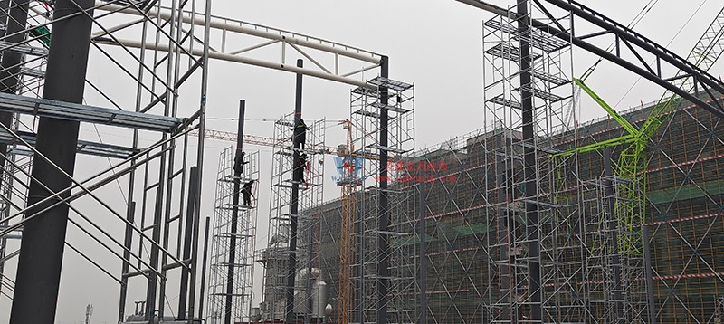 浙江真愛毯業科技有限公司廠房三屋面膜結構工程最新進度