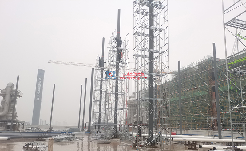 浙江真愛毯業科技有限公司廠房三屋面膜結構工程最新進度