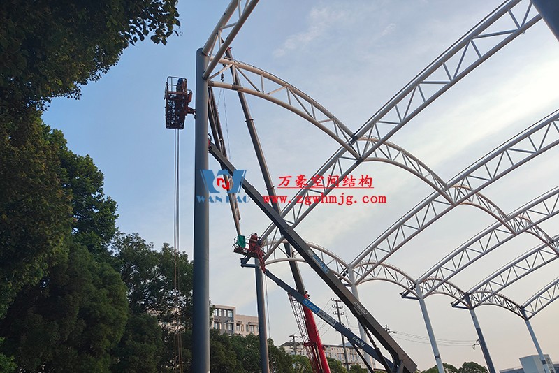 國網江西省電力有限公司培訓中心實訓基地改造膜結構項目最新施工進度