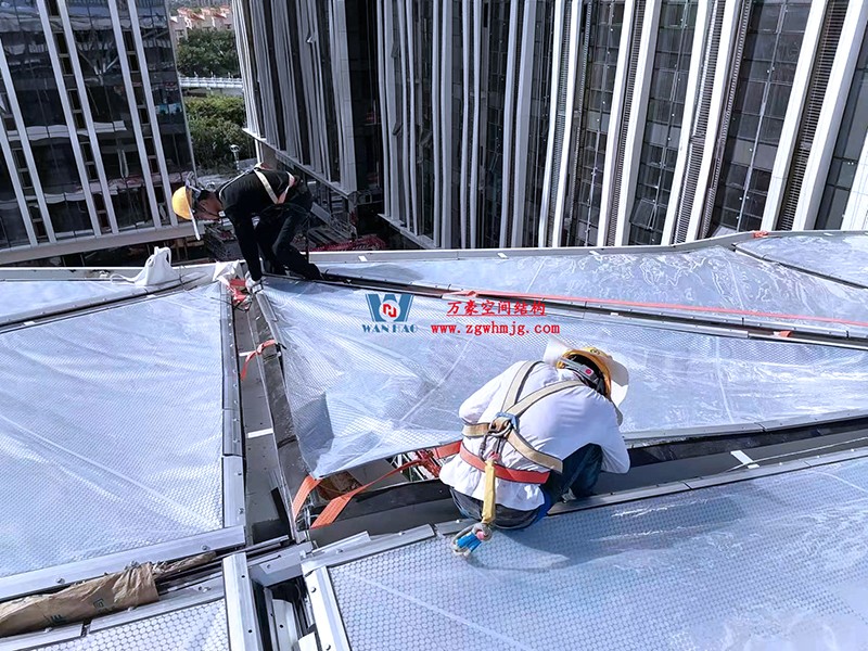 縱使烈日炎炎，腳步從未止歇！海南這個ETFE氣枕膜項目施工進(jìn)度有最新消息