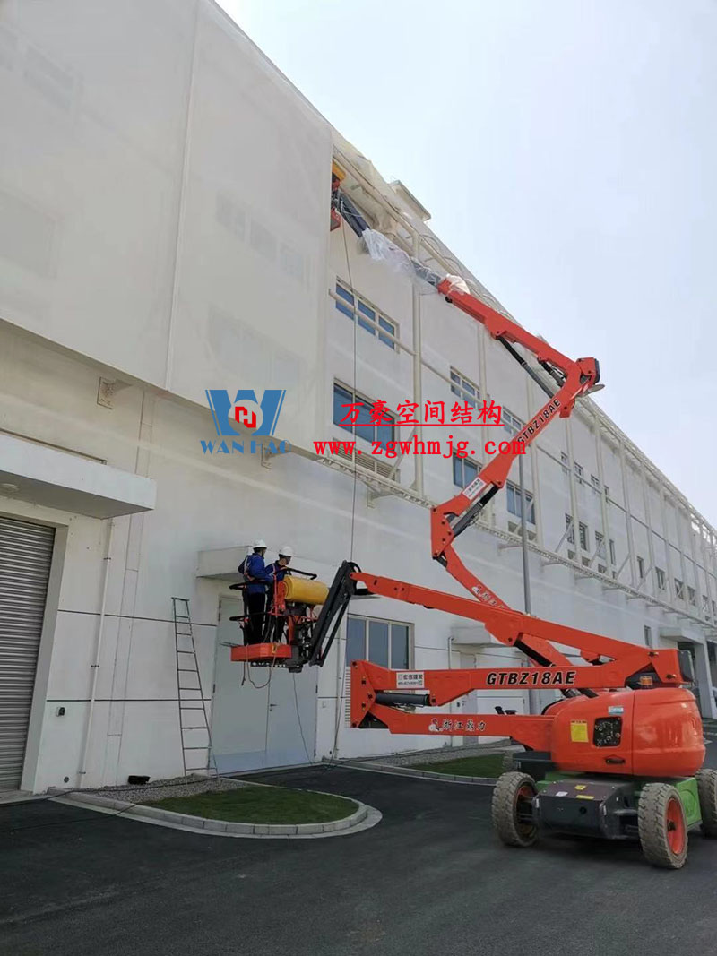 寧波益富樂公司新廠房外立面PTFE網格膜結構工程