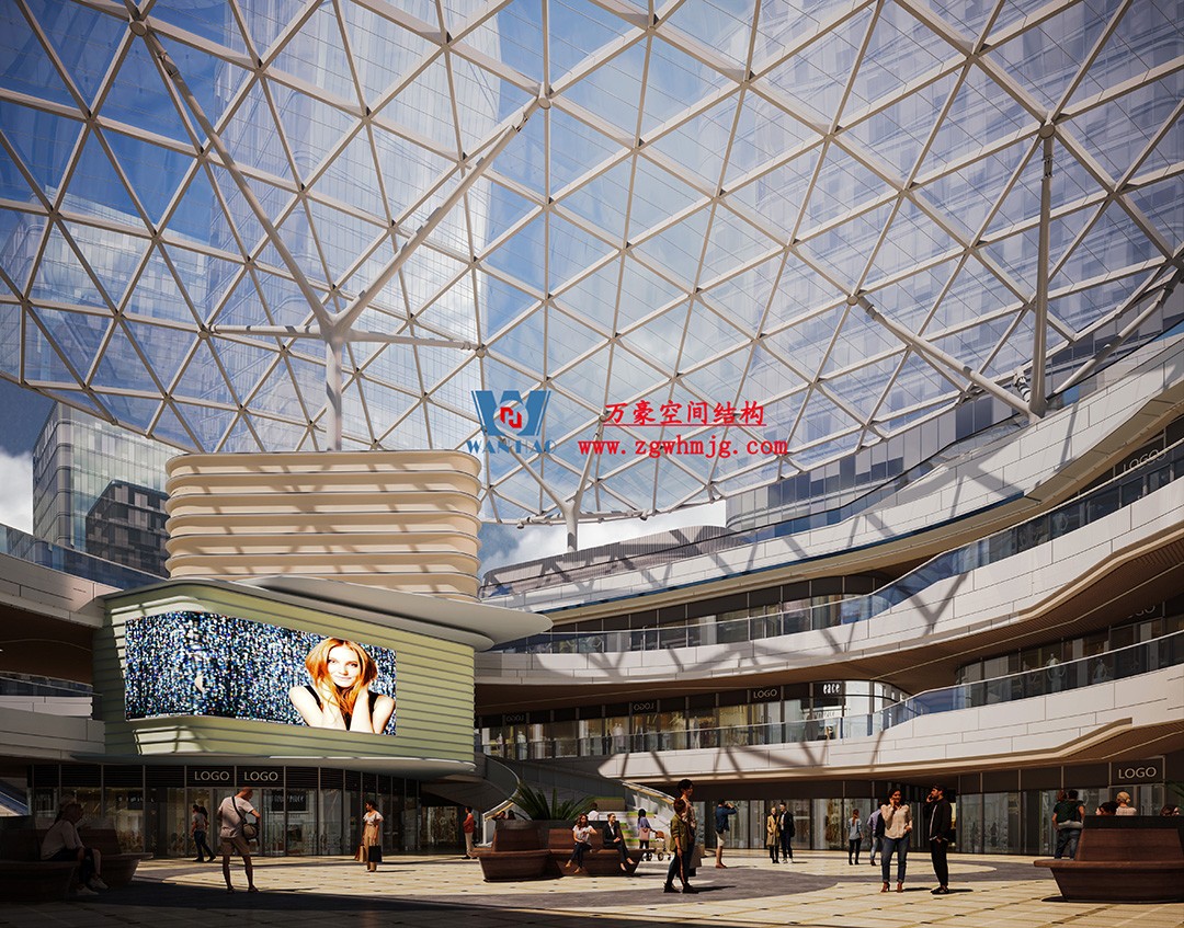 紹興華發金融活力城ETFE膜結構商業天幕工程 紹興華發金融活力城ETFE膜結構商業天幕工程