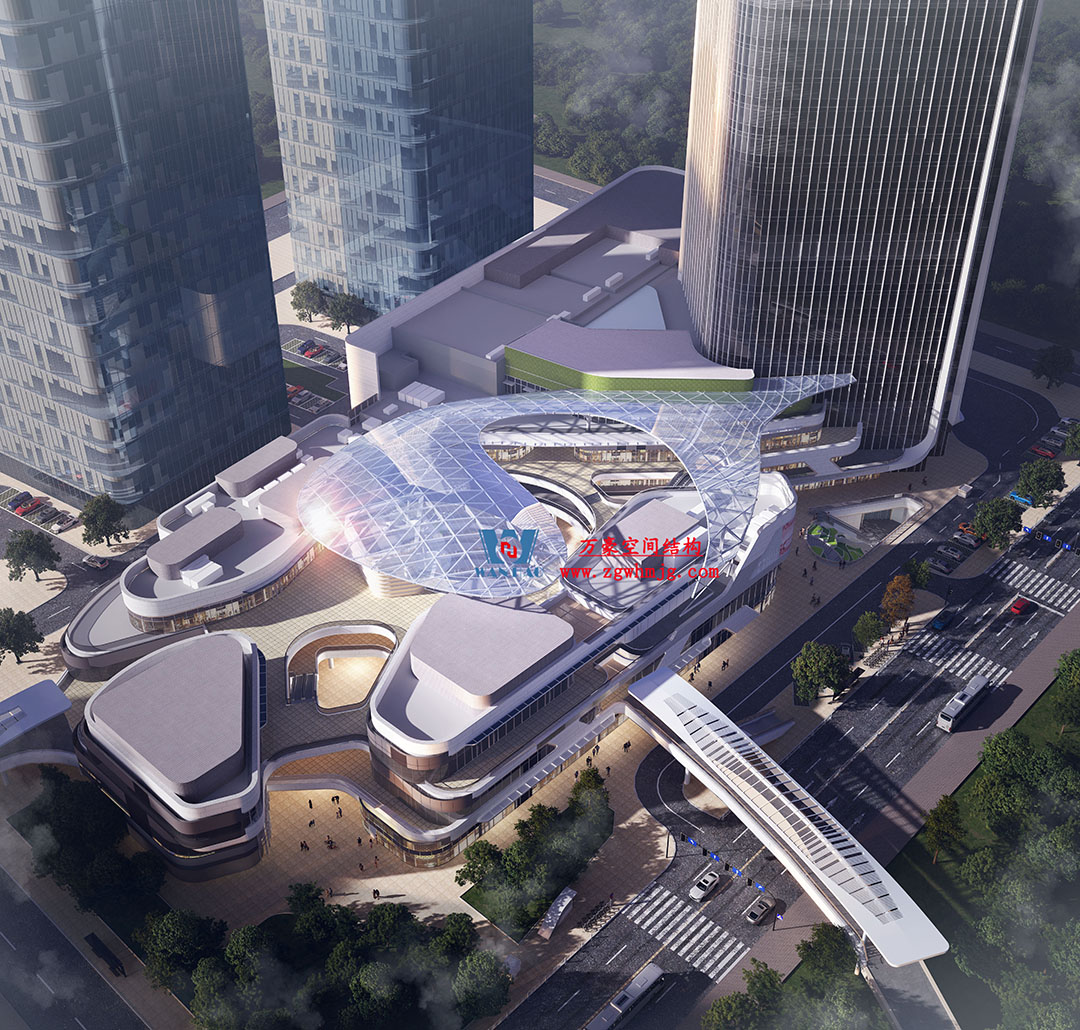 紹興華發金融活力城ETFE膜結構商業天幕工程 紹興華發金融活力城ETFE膜結構商業天幕工程