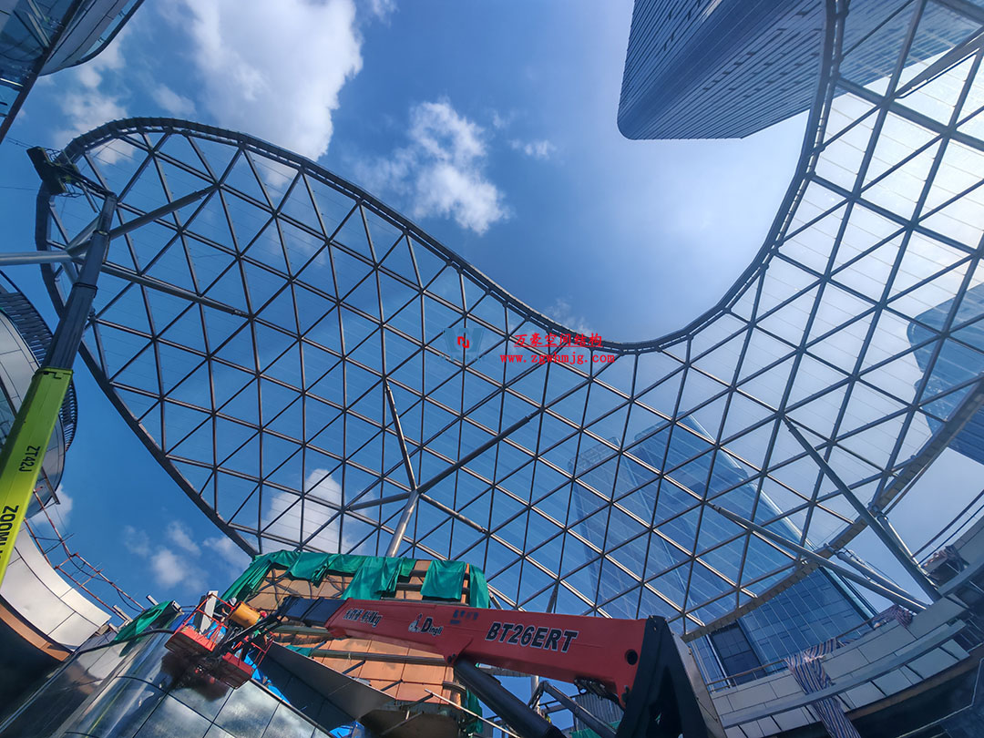 紹興華發金融活力城ETFE膜結構商業天幕 紹興華發金融活力城ETFE膜結構商業天幕