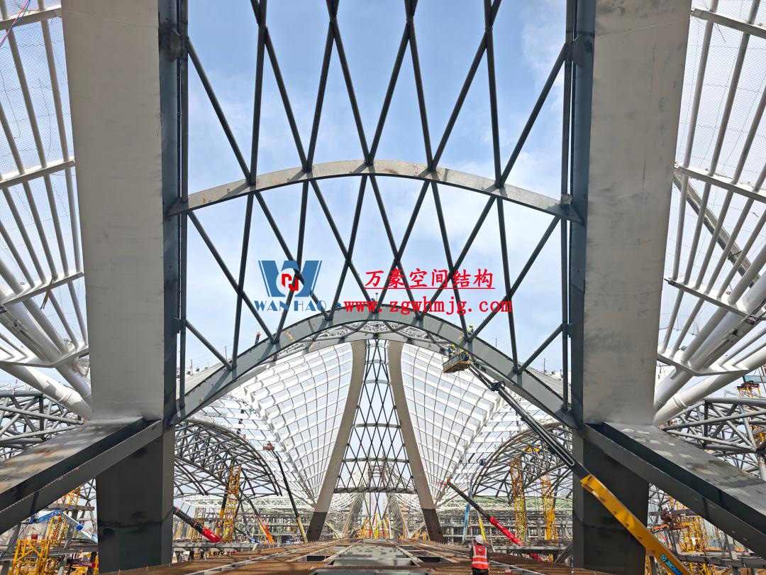 鄭州中原高鐵港數字展貿城ETFE膜結構 PTFE膜結構項目 鄭州中原高鐵港數字展貿城ETFE膜結構 PTFE膜結構項目