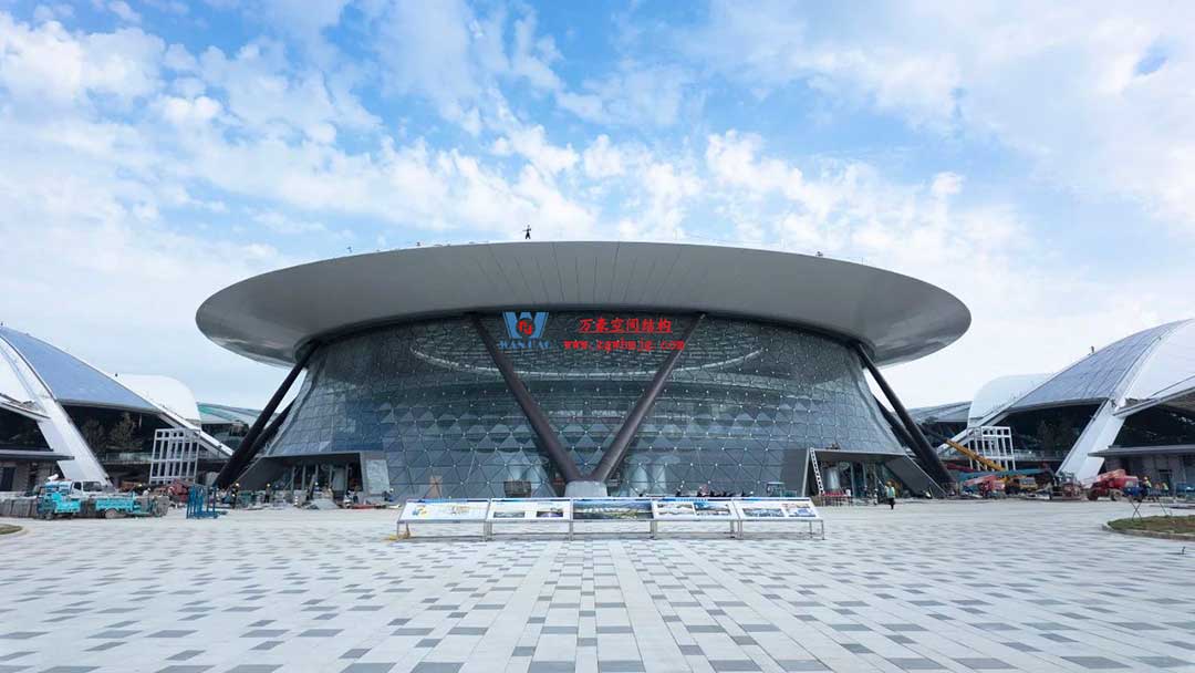 鄭州中原高鐵港數字展貿城ETFE膜結構 PTFE膜結構工程