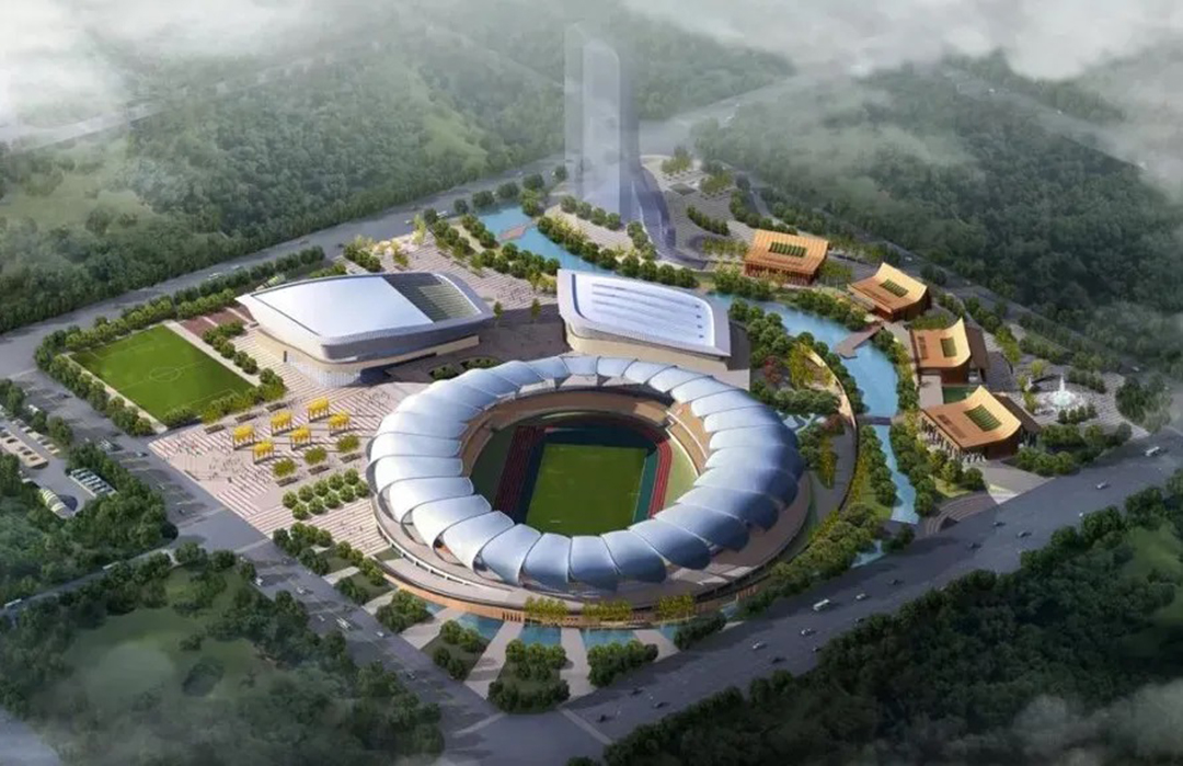 瑞麗國際文體中心緊鑼密鼓施工中，“盛世之花”即將綻放