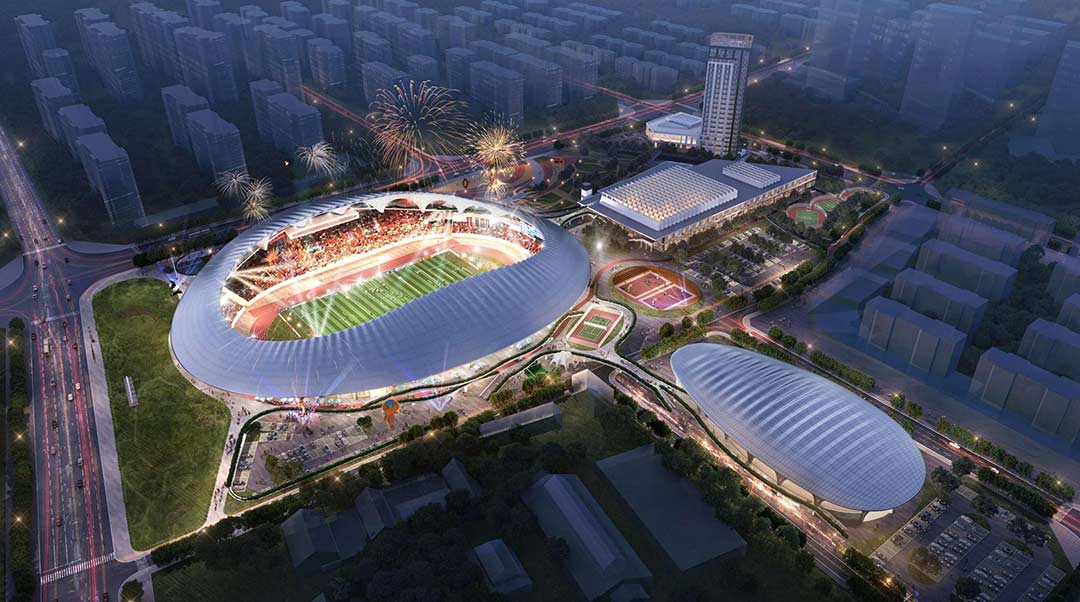 山東蓬萊體育場(chǎng)施工進(jìn)度大揭秘！