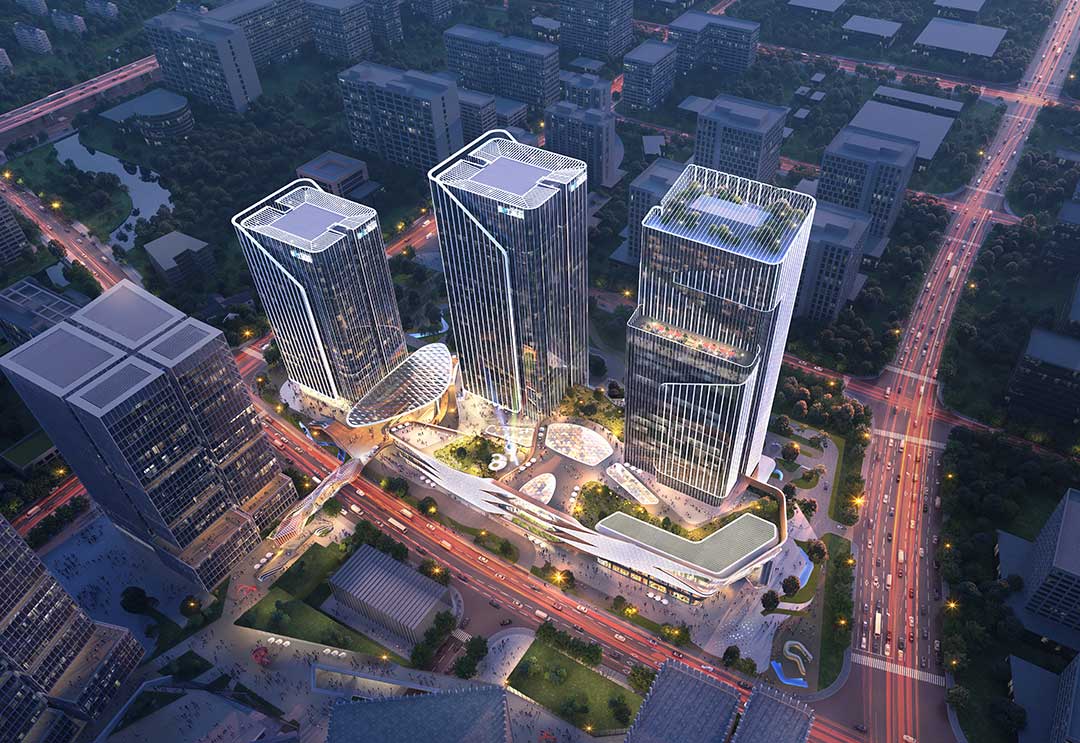 上海集成電路設計產業園 ETFE 氣枕膜結構完美收官，點亮張江 