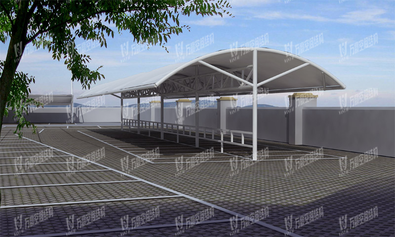 萬豪2019第15標-寧波市望春監獄非機動車膜結構停車棚及辦公區大門道閘工程